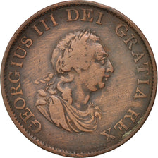 Great Britain, George III, 1/2 Penny, 1799, London, VF(30-35), Copper, KM:647