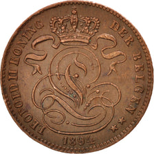 Coin, Belgium, Leopold II, Centime, 1894, MS(60-62), Copper, KM:34.1