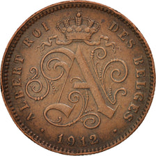 Coin, Belgium, Albert I, 2 Centimes, 1912, AU(55-58), Copper, KM:64