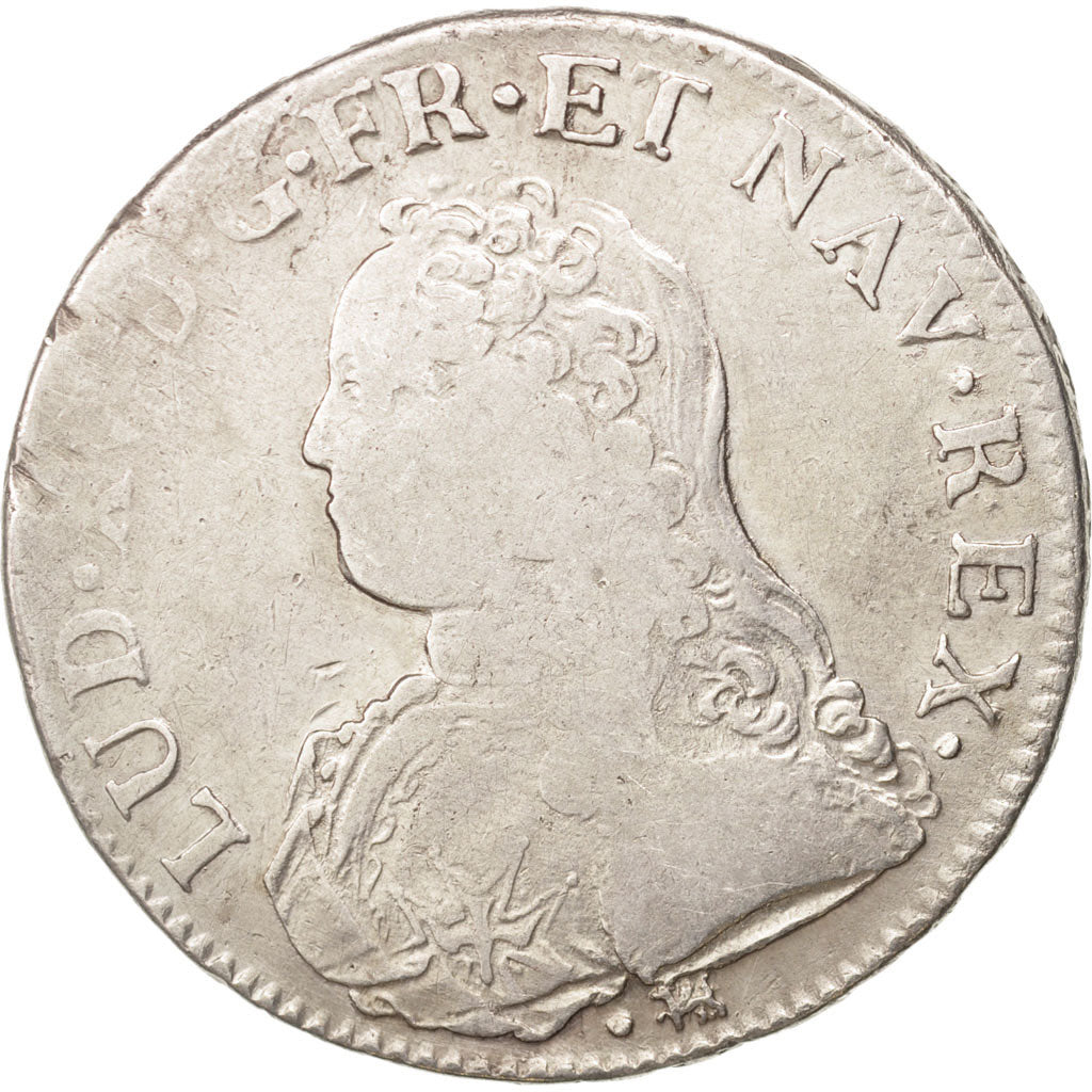 Moneda, Francia, Louis XV, Écu aux branches d'olivier, Ecu, 1729, La Rochelle