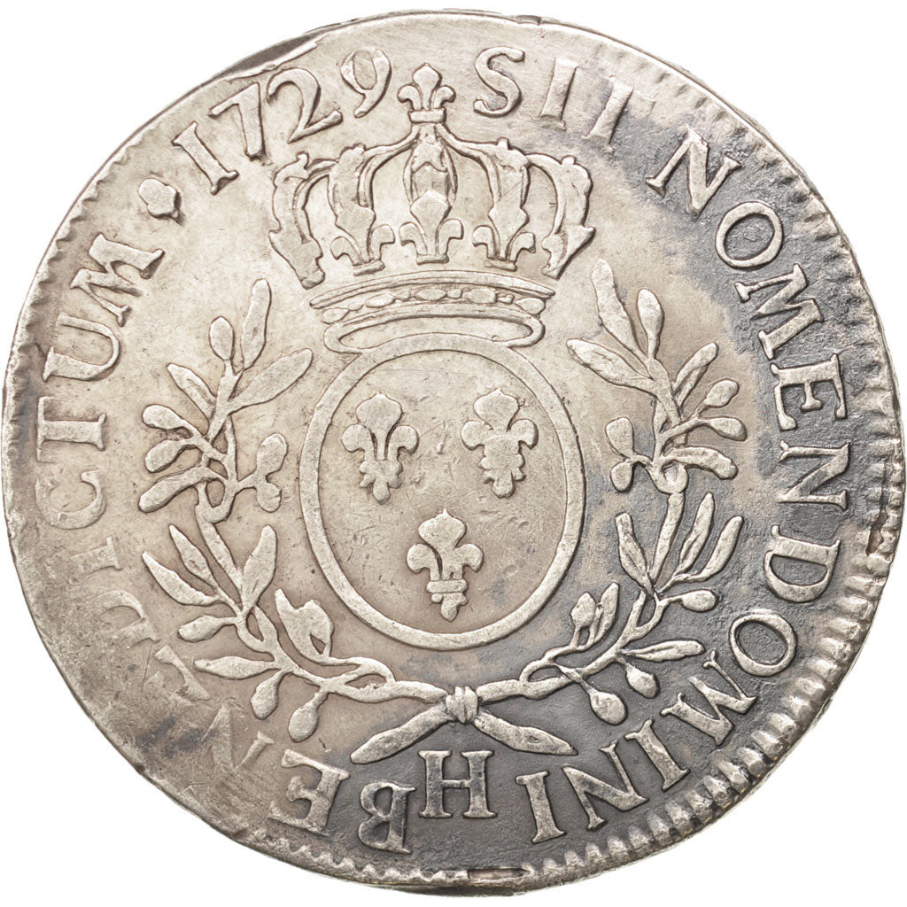 Moneda, Francia, Louis XV, Écu aux branches d'olivier, Ecu, 1729, La Rochelle