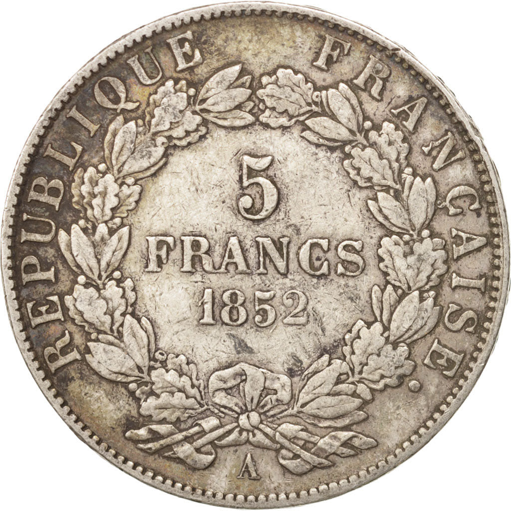 France, Napoléon III, 5 Francs, 1852, Paris, VF(30-35), Silver, KM:773.1