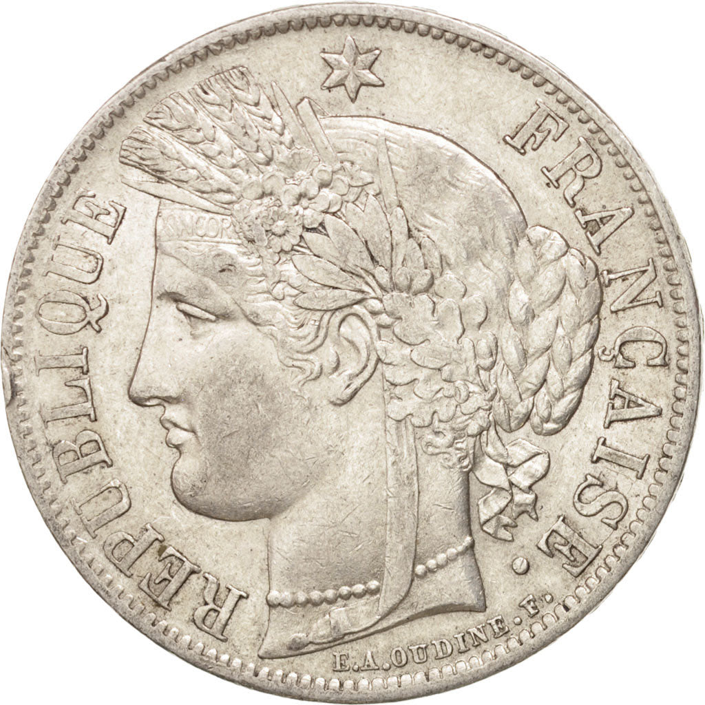 Munten, Frankrijk, Cérès, 5 Francs, 1851, Paris, ZF+, Zilver, KM:761.1