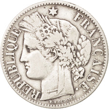 France, Cérès, 2 Francs, 1871, Bordeaux, EF(40-45), Silver, KM:817.2