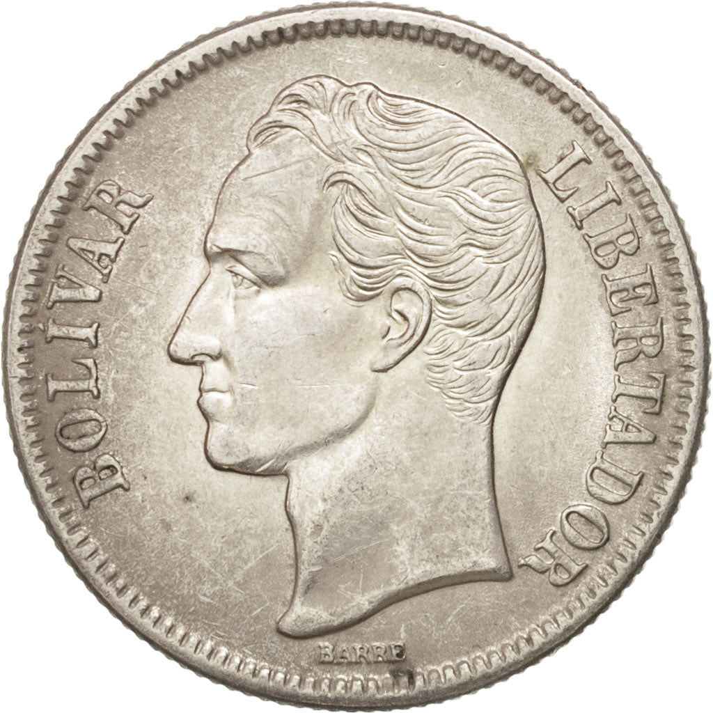 Venezuela, Gram 10, 2 Bolivares, 1945, Philadelphia, MS(63), Silver, KM:23a