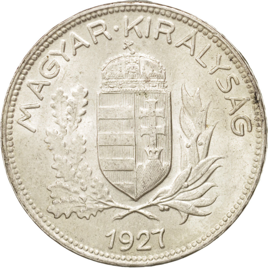 Hungary, Pengo, 1927, Budapest, MS(63), Silver, KM:510