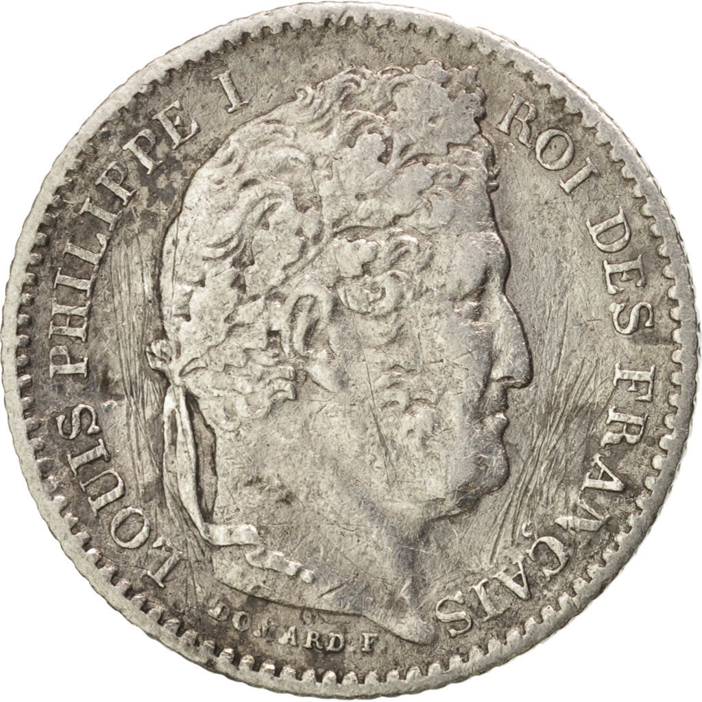 Francia, Louis-Philippe, 25 Centimes, 1845, Rouen, MB, Argento, KM:755.2, Gad...