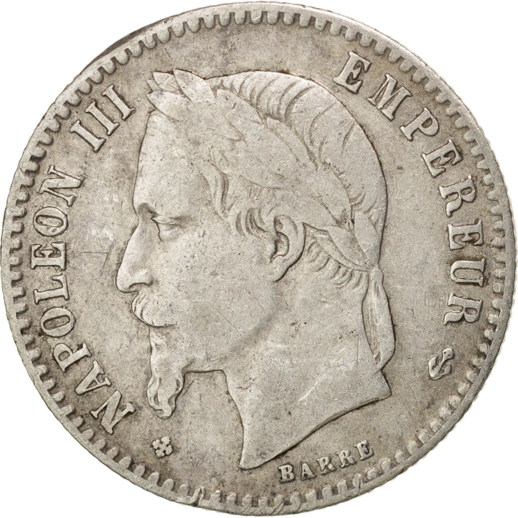 France, Napoleon III, Napoléon III, 50 Centimes, 1867, Strasbourg, EF(40-45)