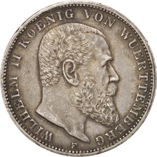 Monnaie, Etats allemands, WURTTEMBERG, Wilhelm II, 3 Mark, 1912, Freudenstadt