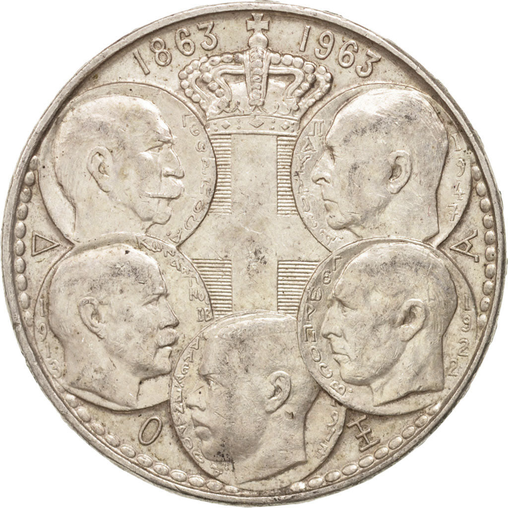 Greece, Paul I, 30 Drachmai, 1963, EF(40-45), Silver, KM:86