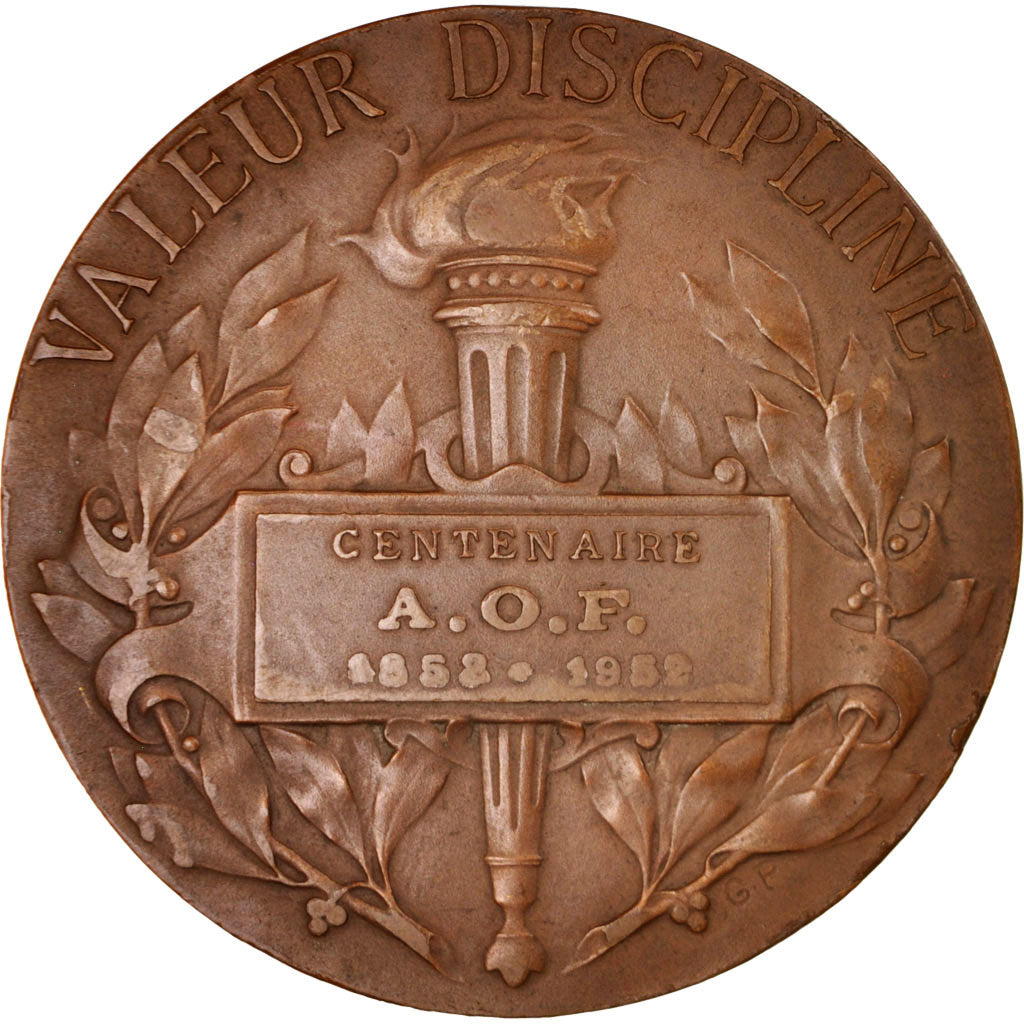 France, Medal, Afrique Occidentale Française, Centenaire, History, 1952