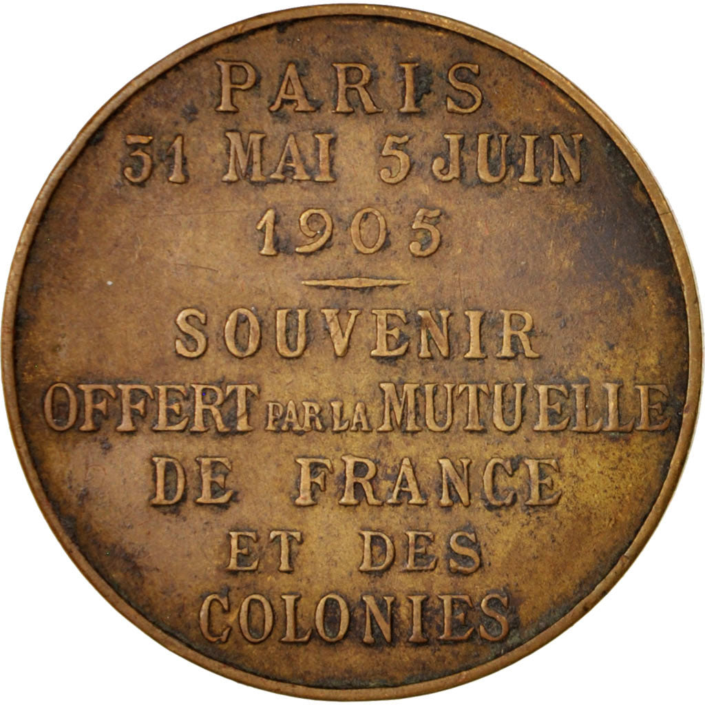 Francia, Medal, Mutuelle de France et de Colonies, Alphonse XIII - Loubet