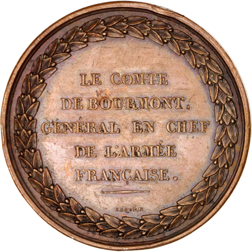 France, Medal, Algérie, conquête d'Alger, le comte de Bourmont, général