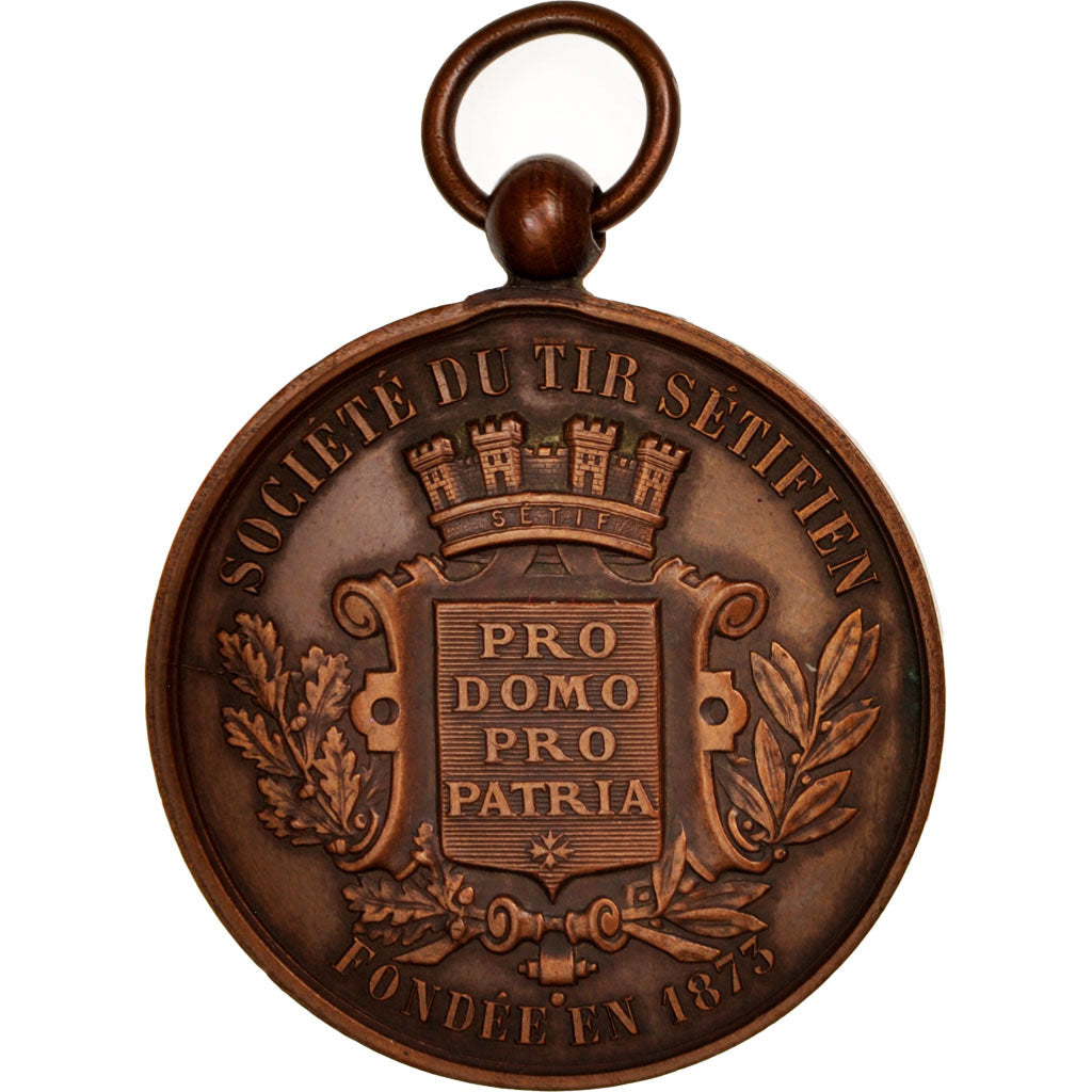France, Medal, Société de tir Sétifien, Sports & leisure, 1873, AU(55-58)