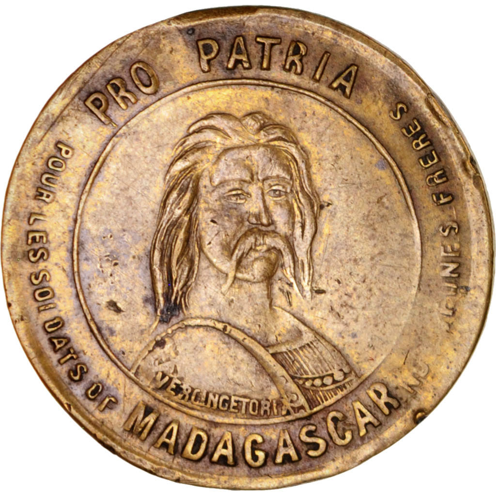 France, Madagascar, Vercingétorix, History, 1895, Medal, TTB+, Brass, 28