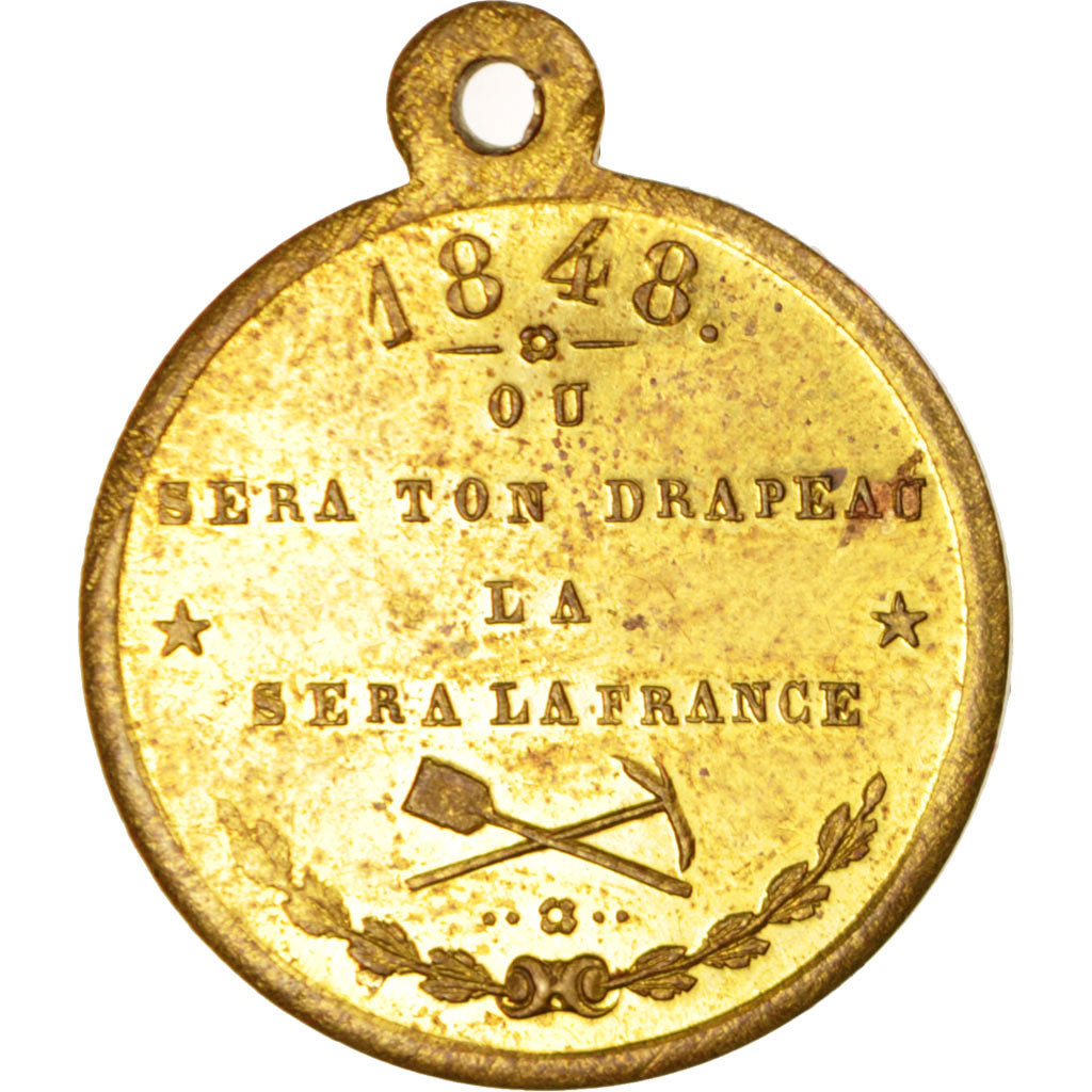 France, Medal, Colonisation de l'Algérie, 1848, History, 1848, AU(55-58), Brass