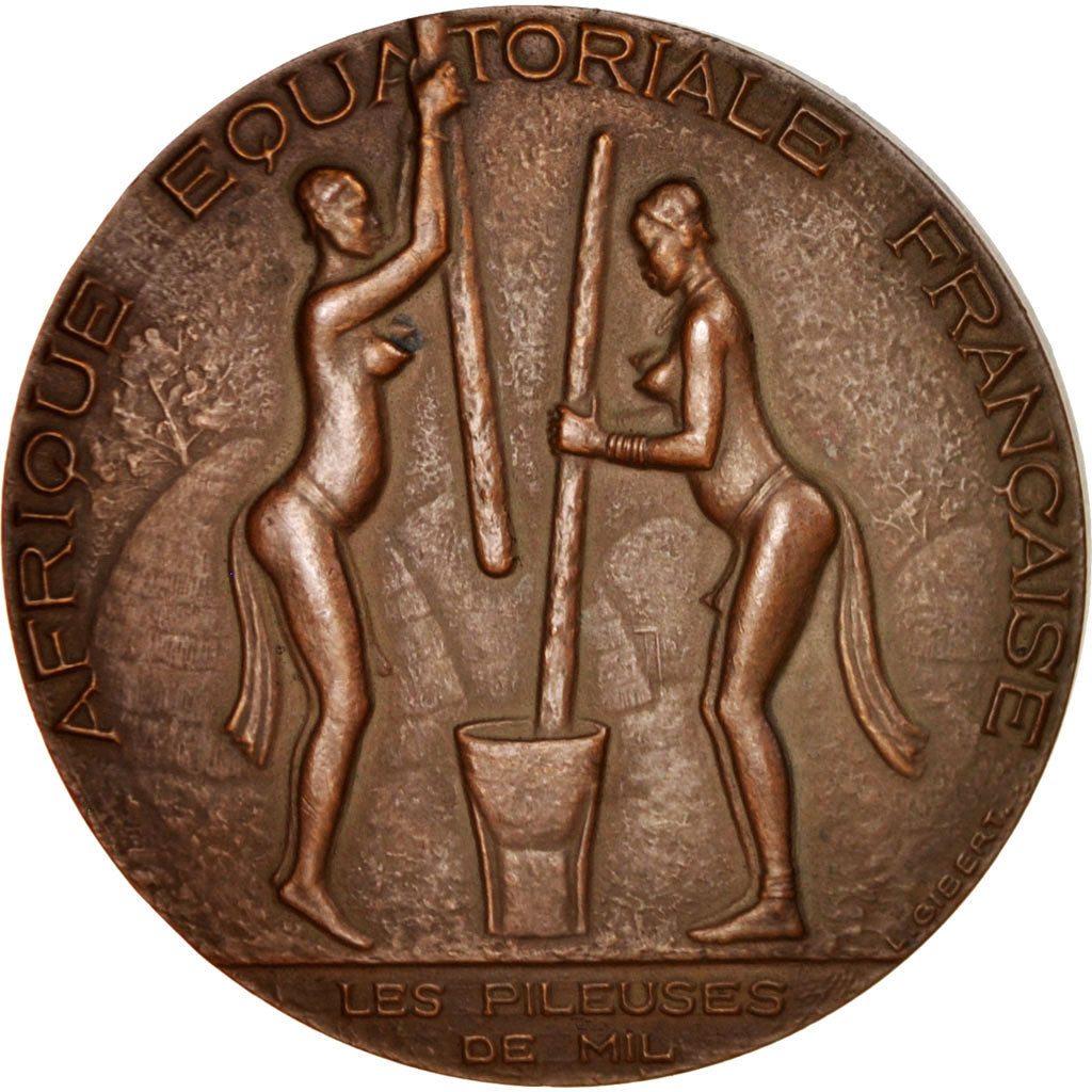 France, Afrique Equatoriale Française, Les pileuses de mil, History, 1931