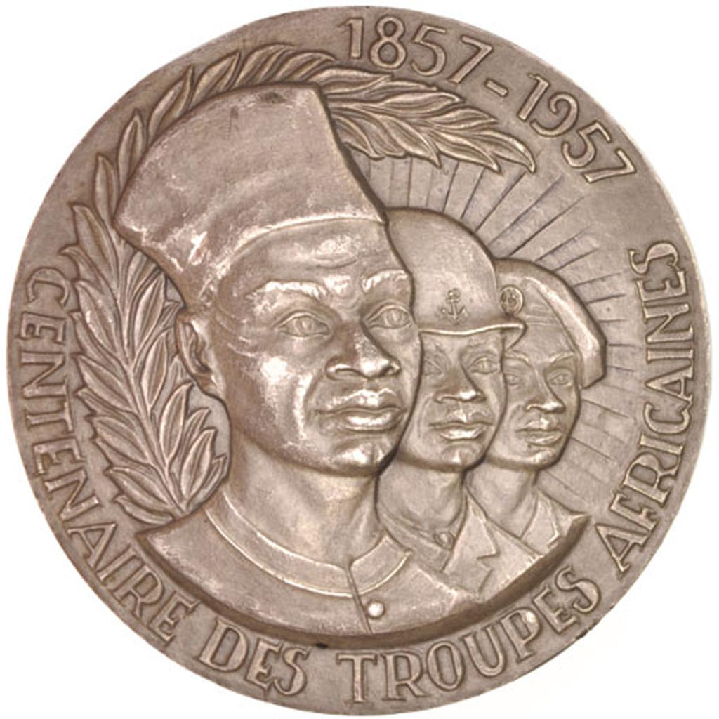 France, Medal, Centenaire des troupes africaines, History, 1957, Tschudin