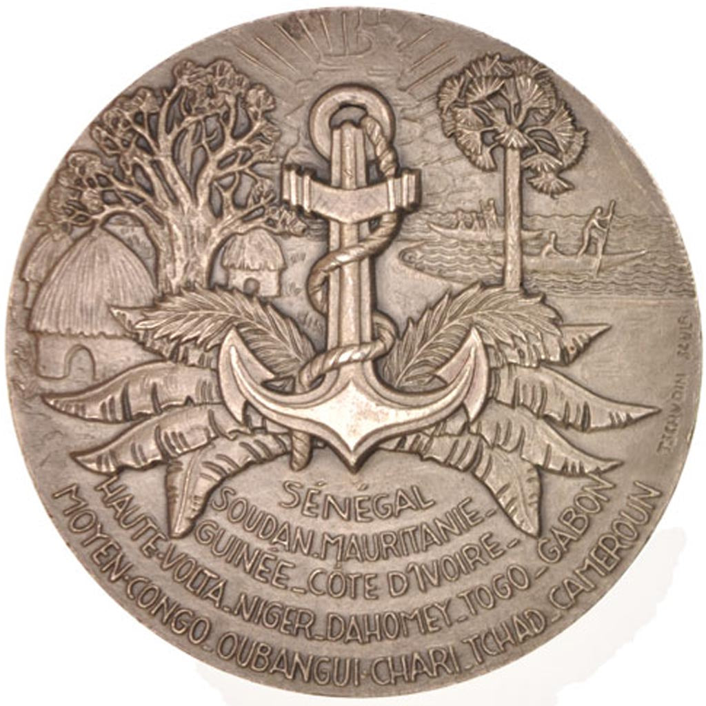 France, Medal, Centenaire des troupes africaines, History, 1957, Tschudin