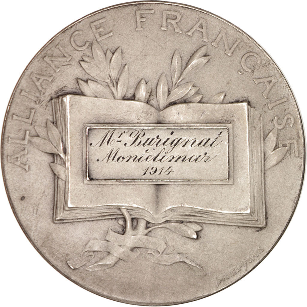 Francia, Medal, Alliance Française, French Third Republic, Arts & Culture