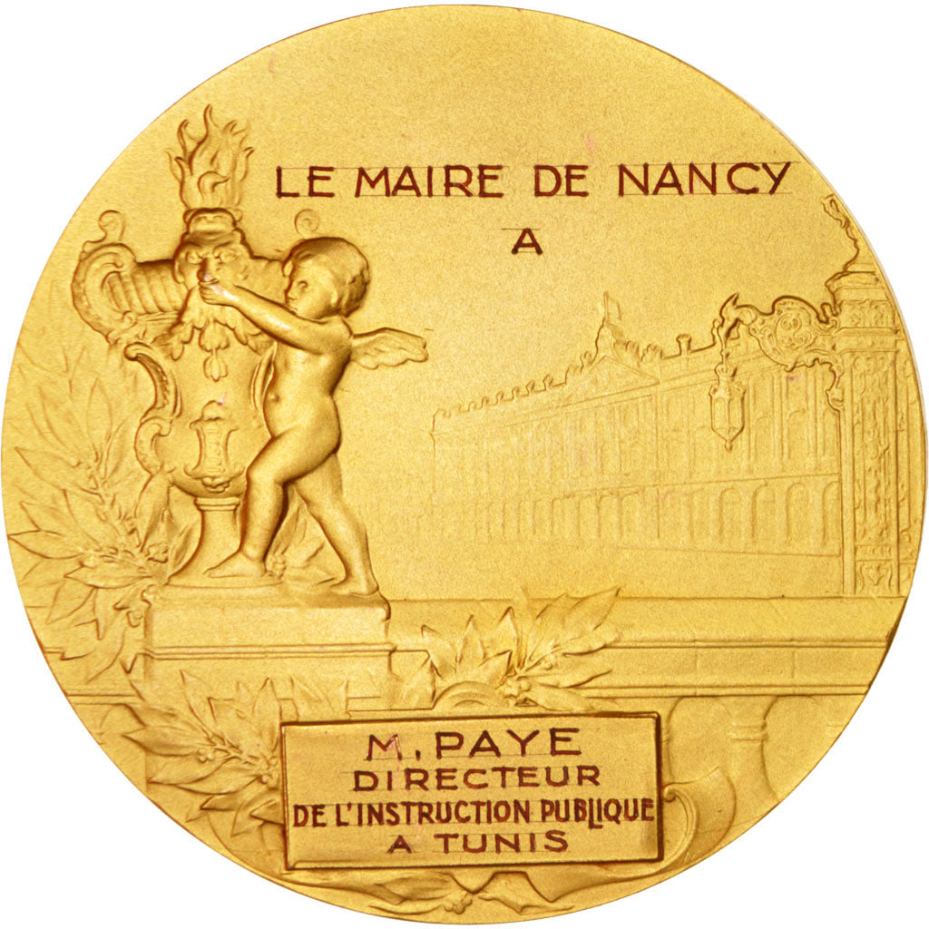 France, Medal, Ville de Nancy, M. Paye, Directeur de l'instruction publique à