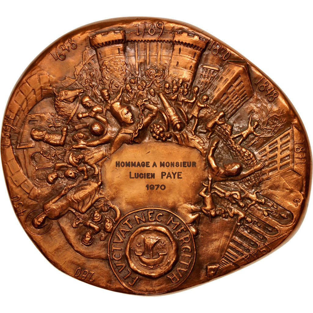 France, Medal, Paris, Fluctuat Nec Mergitur, History, 1970, Roch, AU(55-58)