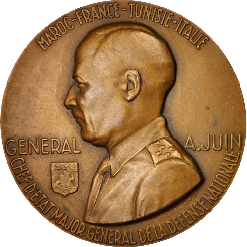 Francia, Medal, Général Alphonse Juin, History, Delannoy, SPL-, Bronzo