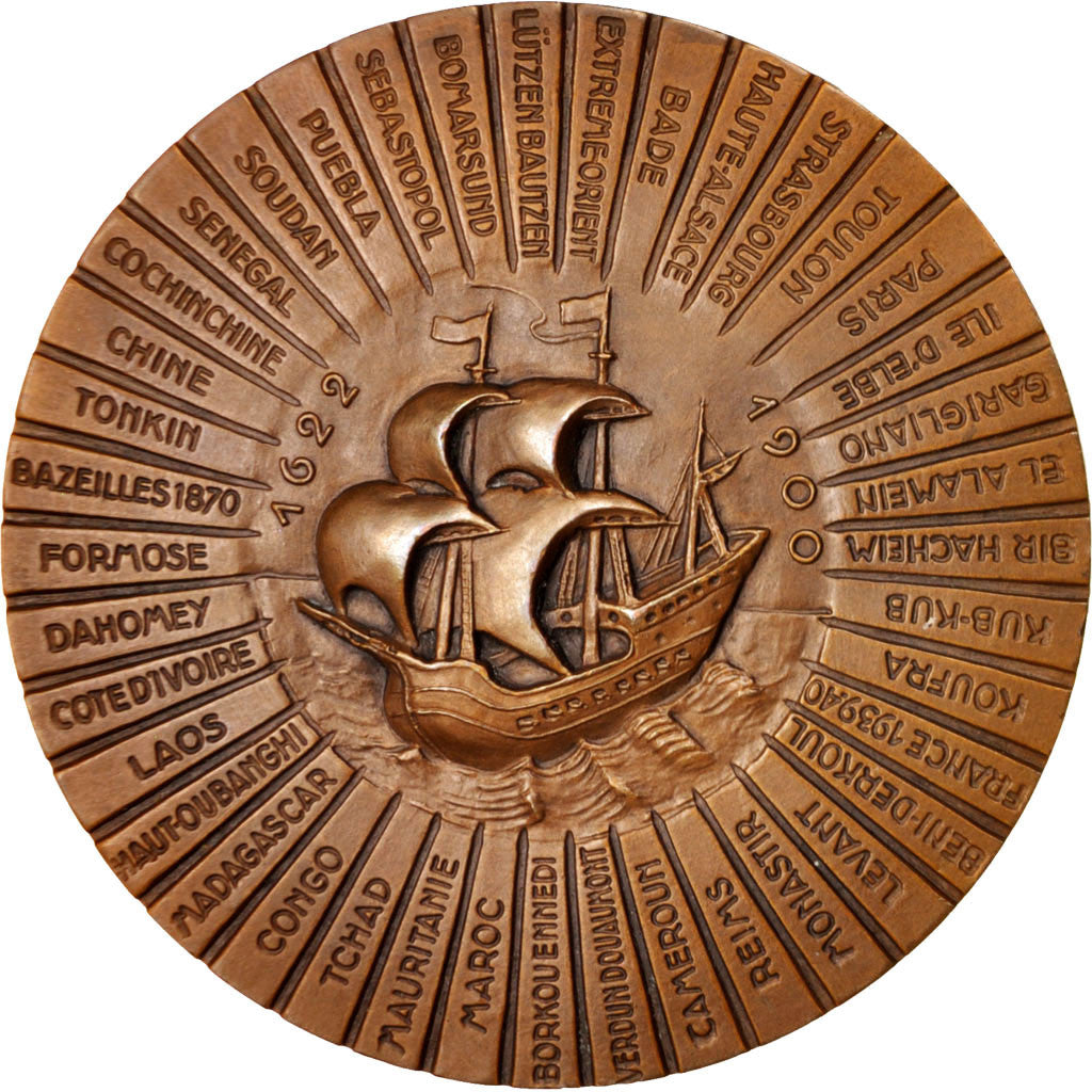 Francia, Medal, Cinquantenaire des Troupes Coloniales 1900-1950, History, 1950