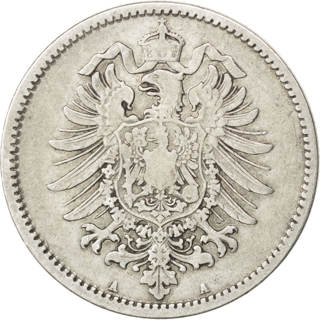 Coin, GERMANY - EMPIRE, Wilhelm I, Mark, 1875, Berlin, EF(40-45), Silver, KM:7