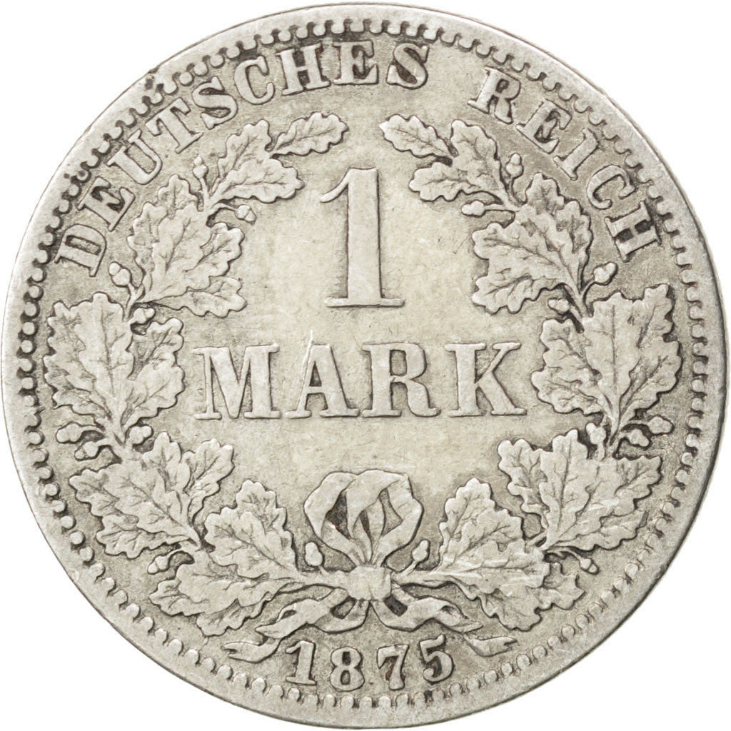 Coin, GERMANY - EMPIRE, Wilhelm I, Mark, 1875, Berlin, EF(40-45), Silver, KM:7
