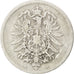 GERMANY - EMPIRE, Mark, 1876, Munich, KM #7, EF(40-45), Silver, 24, 5.35