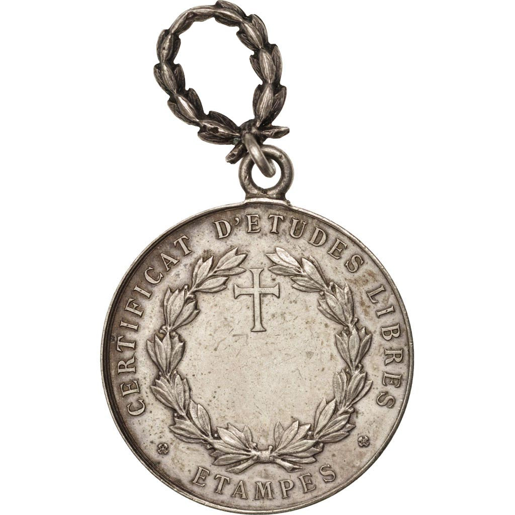 France, Medal, Certificat d'Études Libres, Arts & Culture, AU(55-58), Silver