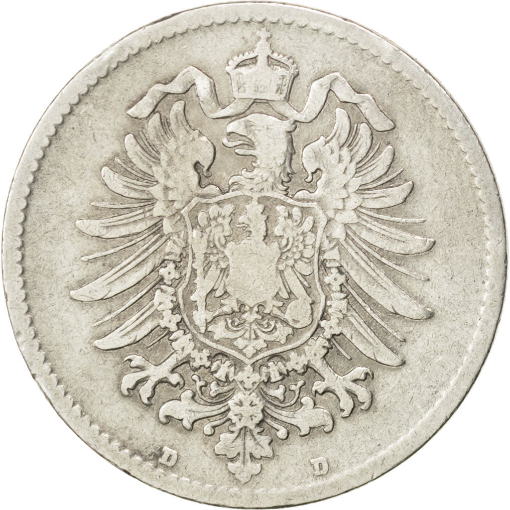 Moneta, GERMANIA - IMPERO, Wilhelm I, Mark, 1876, Munich, BB, Argento, KM:7