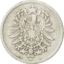 Moneta, GERMANIA - IMPERO, Wilhelm I, Mark, 1876, Munich, BB, Argento, KM:7