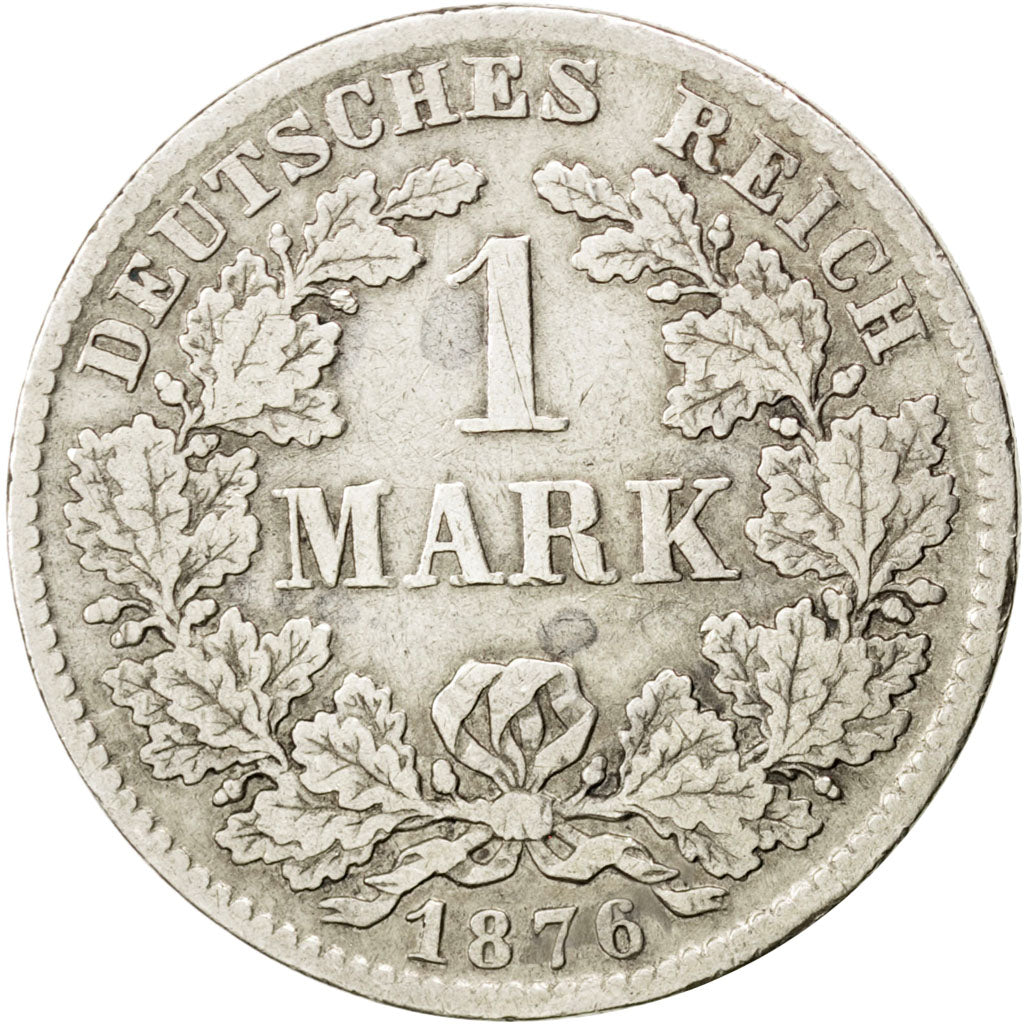 Moneta, GERMANIA - IMPERO, Wilhelm I, Mark, 1876, Munich, BB, Argento, KM:7