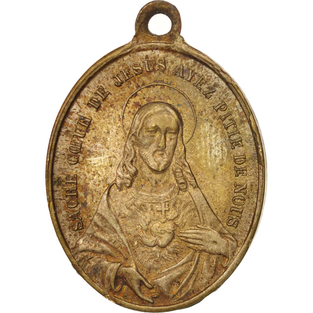France, Medal, The Virgin and Jesus, Religions & beliefs, 19TH CENTURY