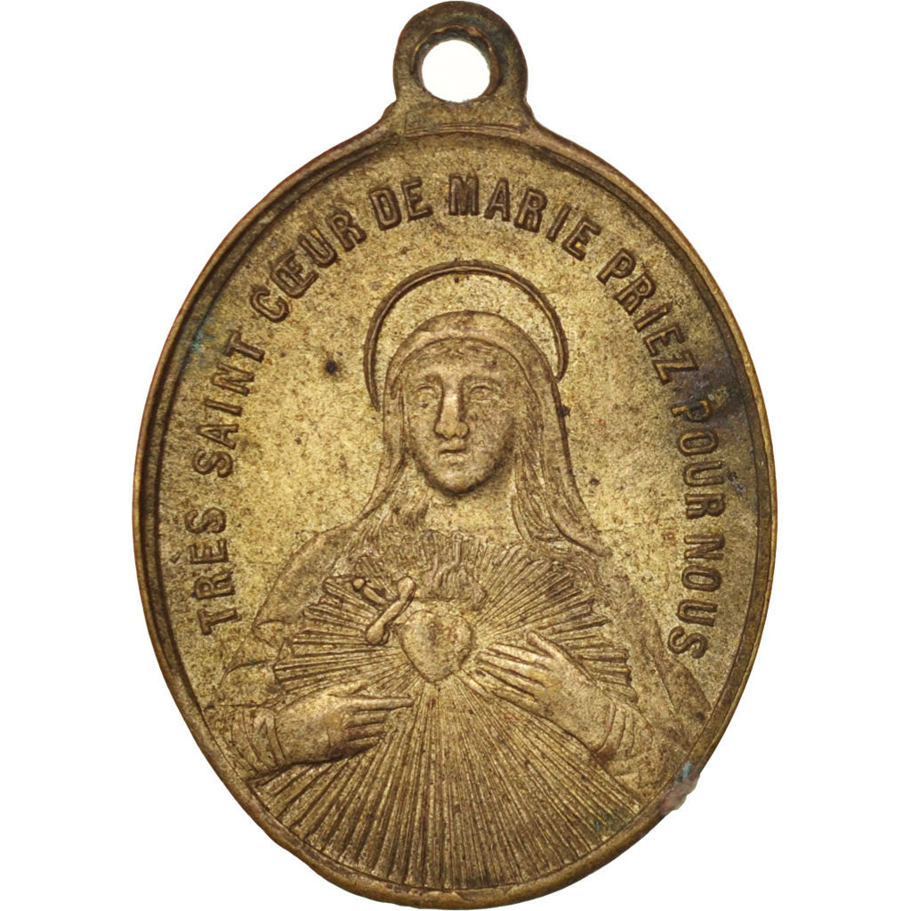 France, Medal, The Virgin and Jesus, Religions & beliefs, 19TH CENTURY