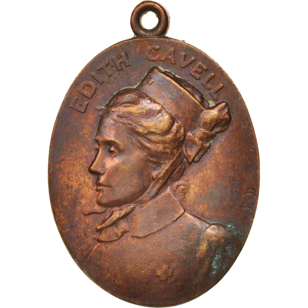 Great Britain, Edith Cavell, History, Medal, AU(50-53), Bronze