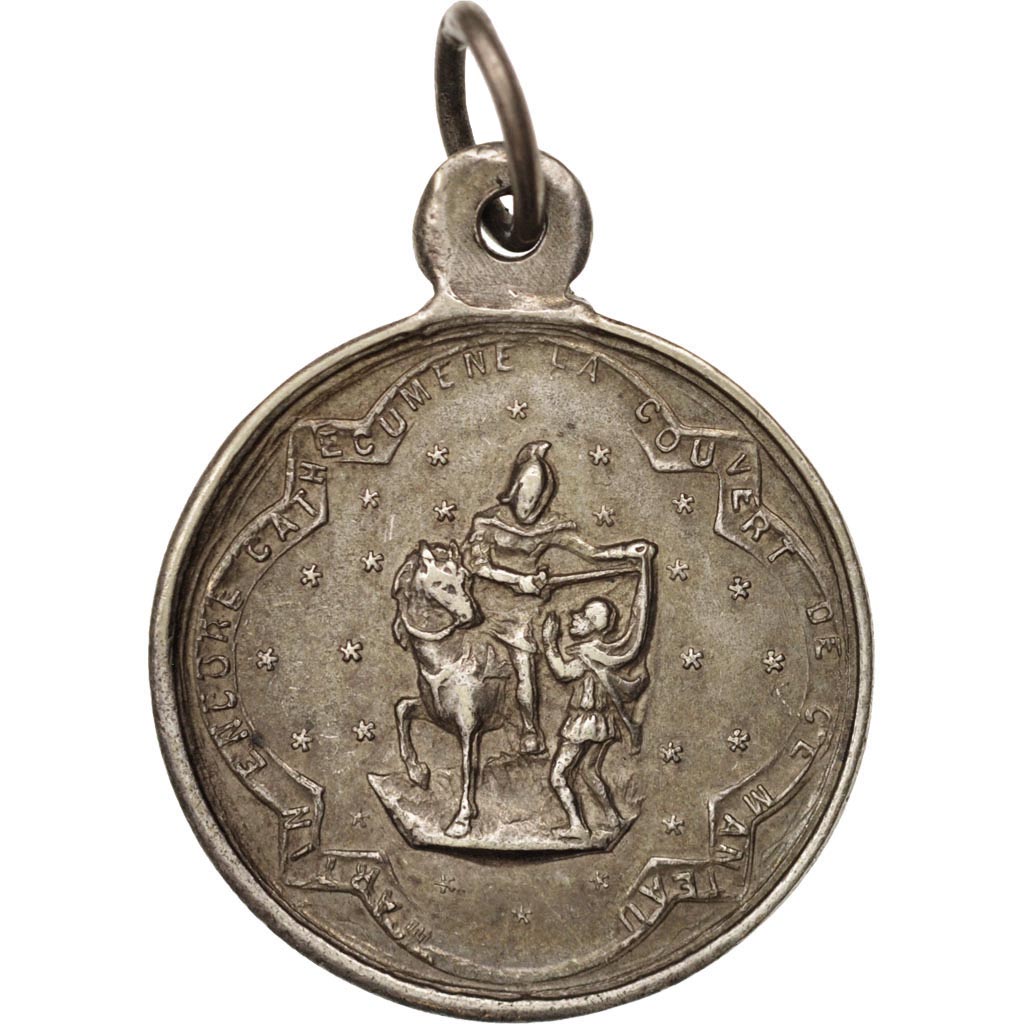 France, Saint Martin, Religions & beliefs, XIX Century, Medal, AU(55-58), Silver