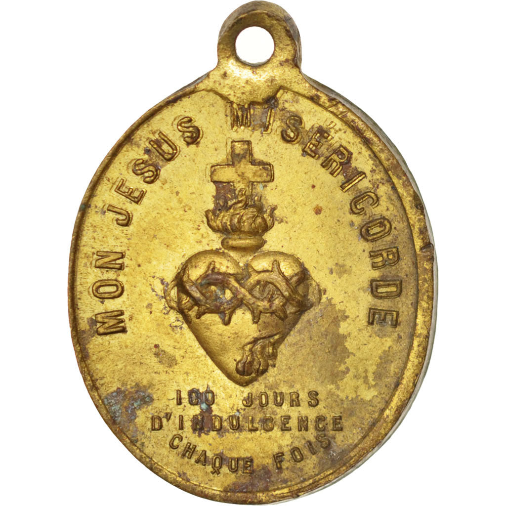 France, The Virgin, Religions & beliefs, XIX Century, Medal, EF(40-45), Bronze