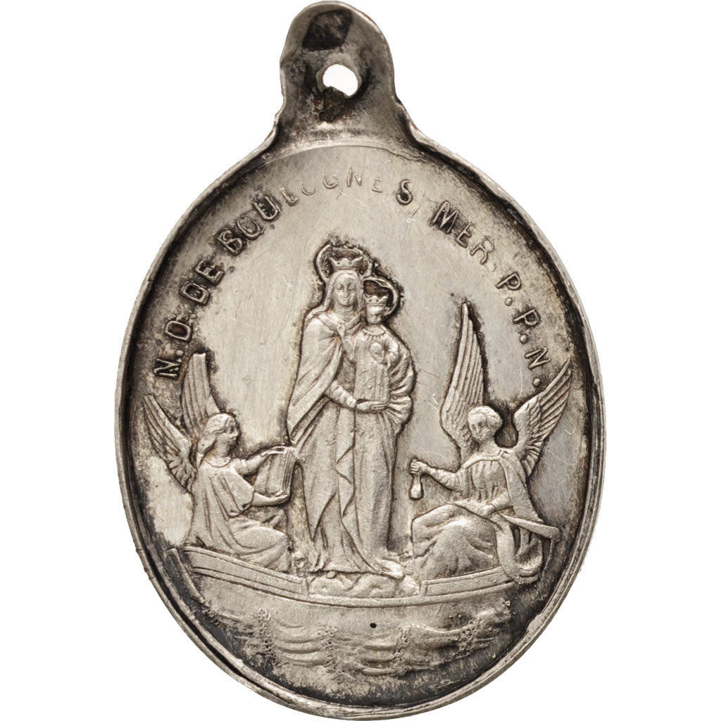 Frankreich, Notre Dame de Boulogne sur Mer, Religions & beliefs, 1830, Medal,...