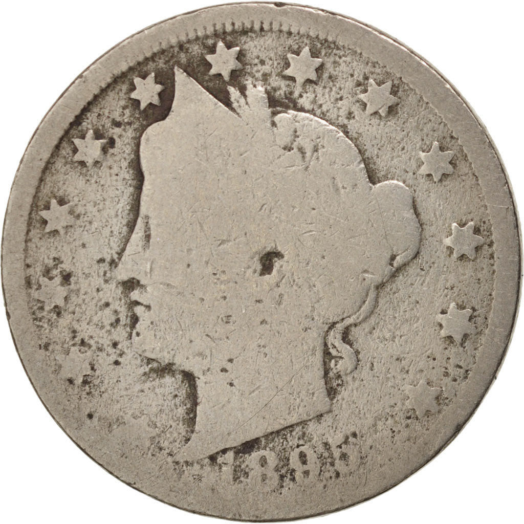 United States, Liberty Nickel, 5 Cents, 1895, U.S. Mint, Philadelphia