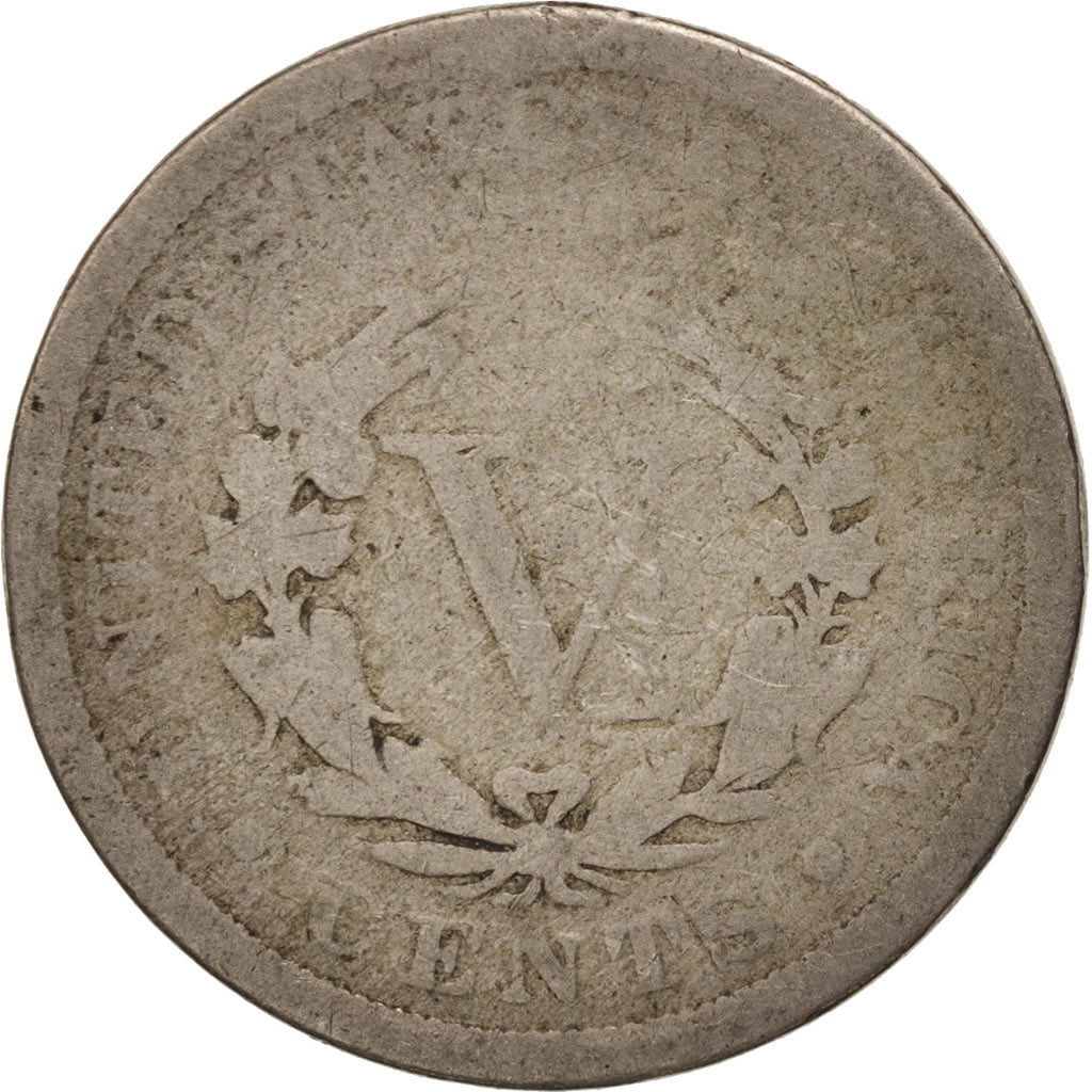 Moneta, USA, Liberty Nickel, 5 Cents, 1892, U.S. Mint, Philadelphia, F(12-15)