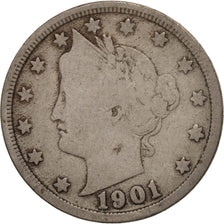 United States, Liberty Nickel, 5 Cents, 1901, U.S. Mint, Philadelphia
