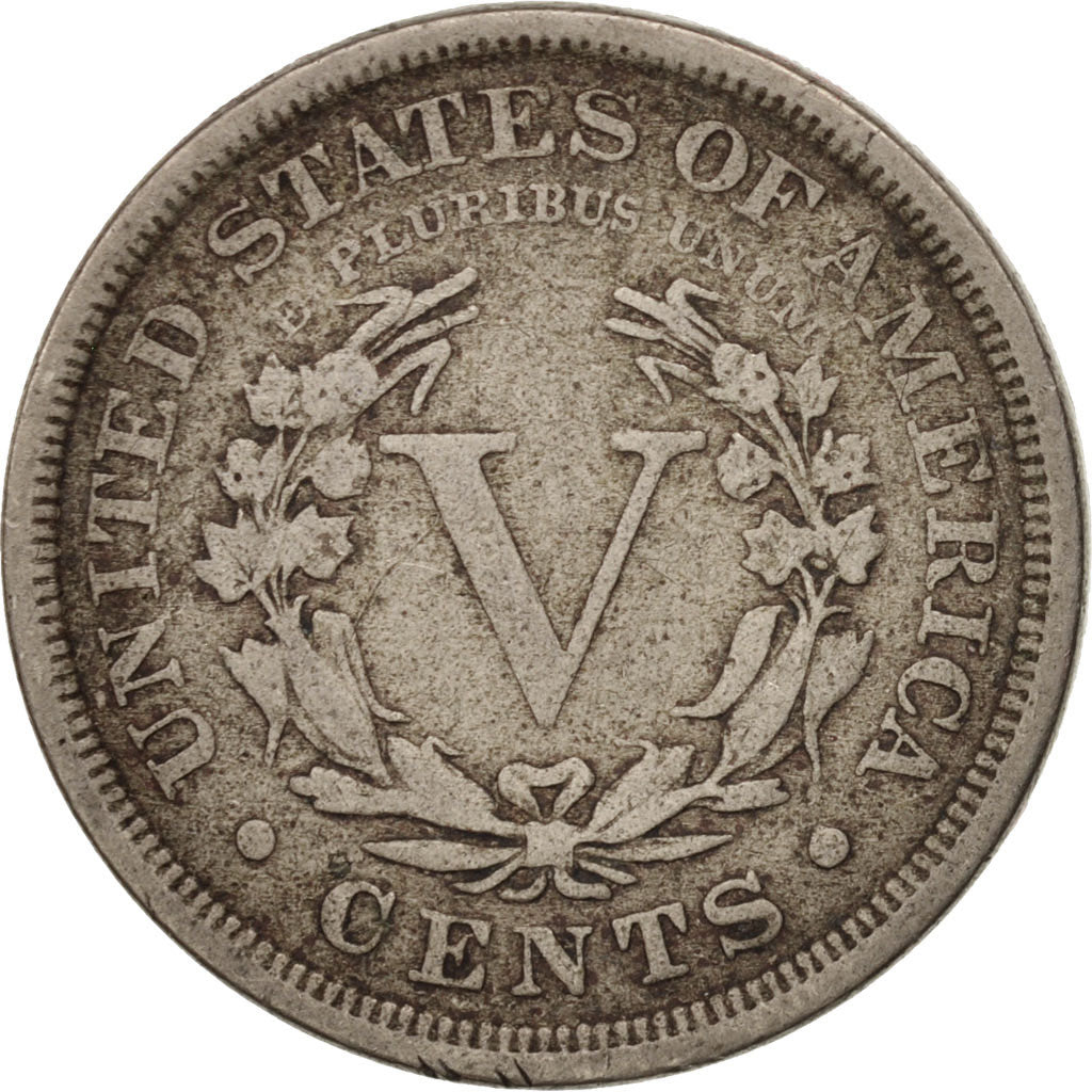 Coin, United States, Liberty Nickel, 5 Cents, 1902, U.S. Mint, Philadelphia
