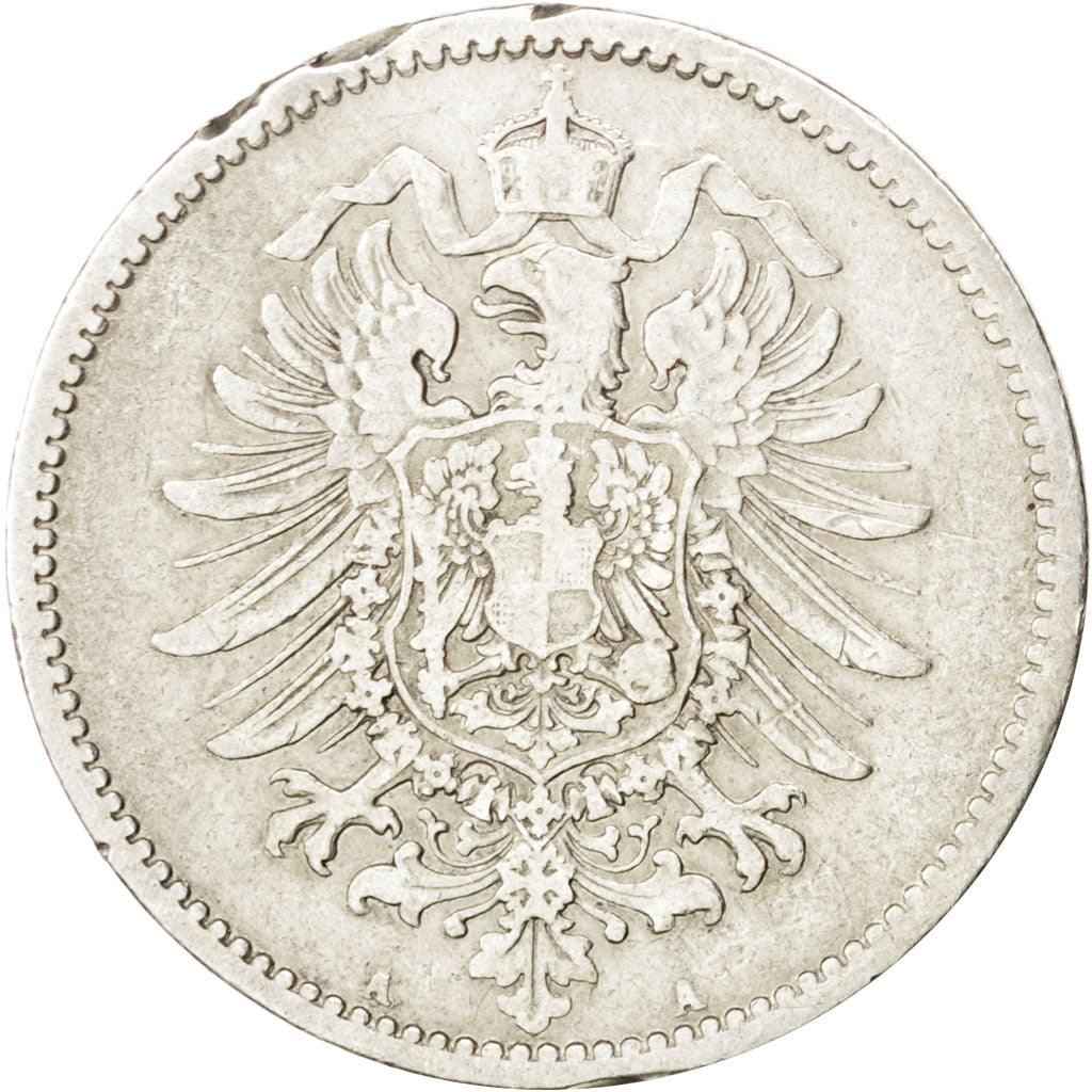 GERMANY - EMPIRE, Mark, 1883, Berlin, KM #7, EF(40-45), Silver, 24, 5.39