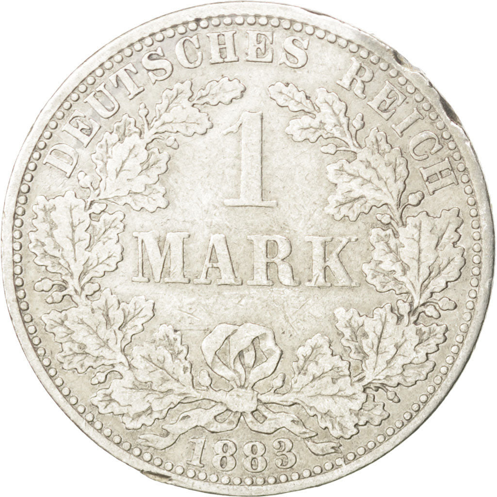 GERMANY - EMPIRE, Mark, 1883, Berlin, KM #7, EF(40-45), Silver, 24, 5.39