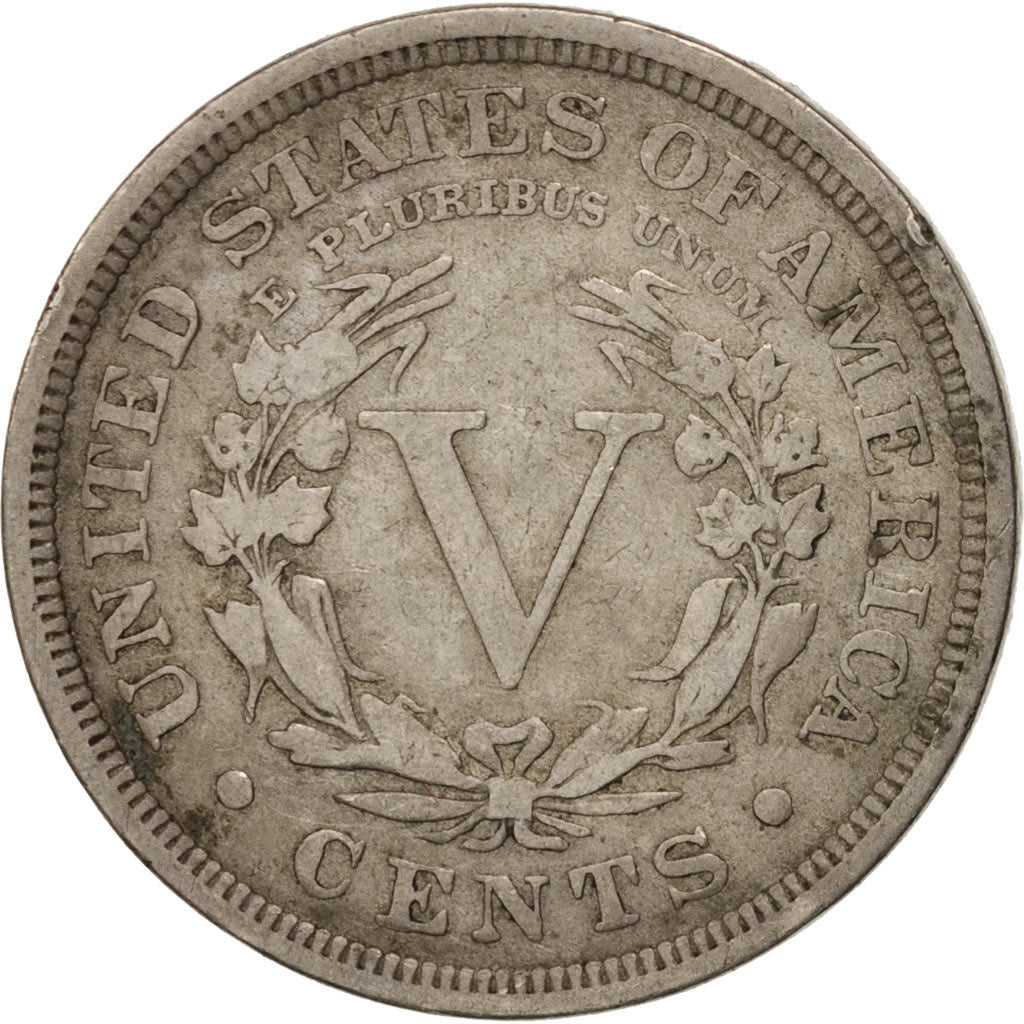 États-Unis, Liberty Nickel, 5 Cents, 1909, U.S. Mint, Philadelphia, TB+, Cop...