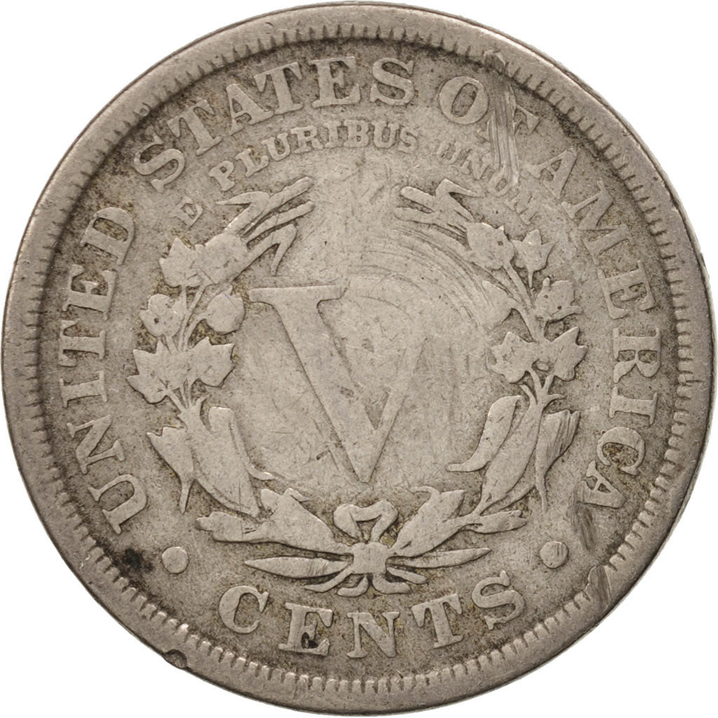 Coin, United States, Liberty Nickel, 5 Cents, 1911, U.S. Mint, Philadelphia