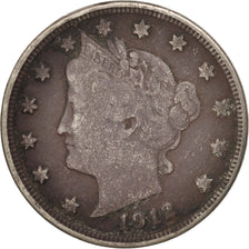 United States, Liberty Nickel, 5 Cents, 1912, U.S. Mint, Philadelphia